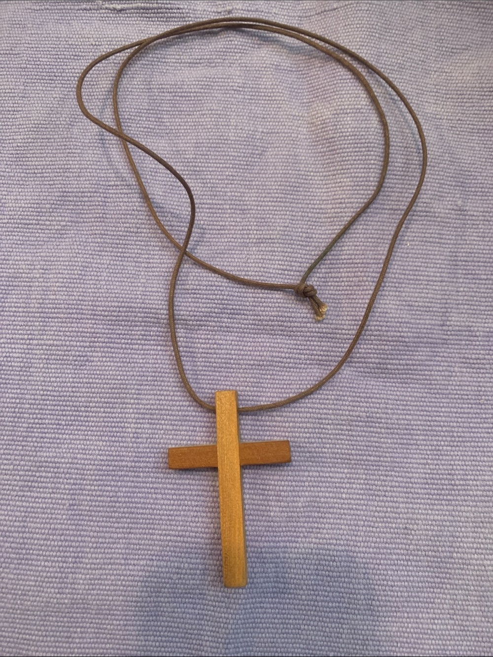 Vintage Wooden Cross Necklace unisex